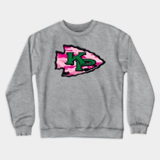 KP Chiefs pink camouflage logo Crewneck Sweatshirt